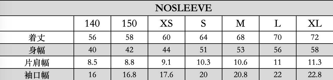 NOSLEEVE UNI SHIRT GG107250